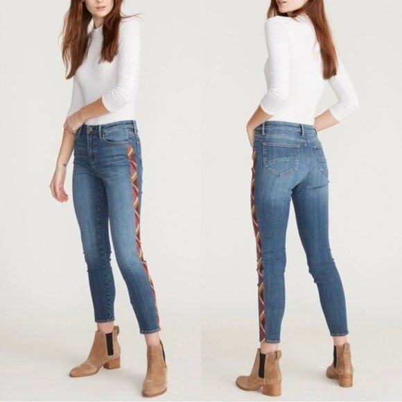 DRIFTWOOD Jackie High Rise Skinny Aztec Side Stripe 29 - Picture 1 of 13